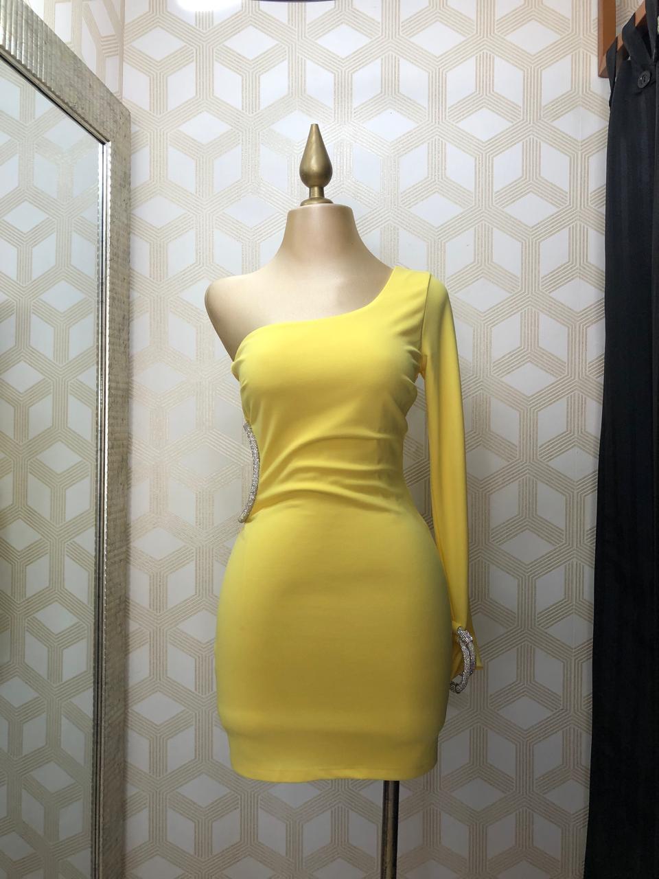 Vestido Corto Amarillo